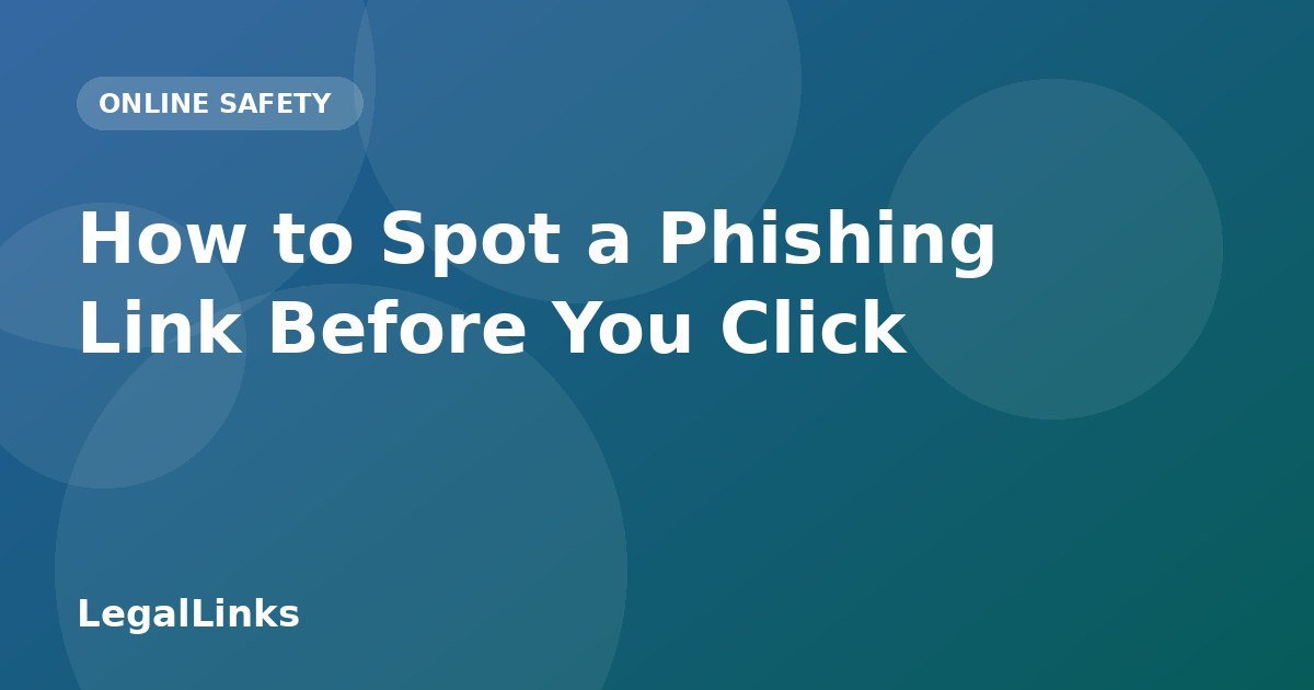 How to Spot a Phishing Link Before You Click